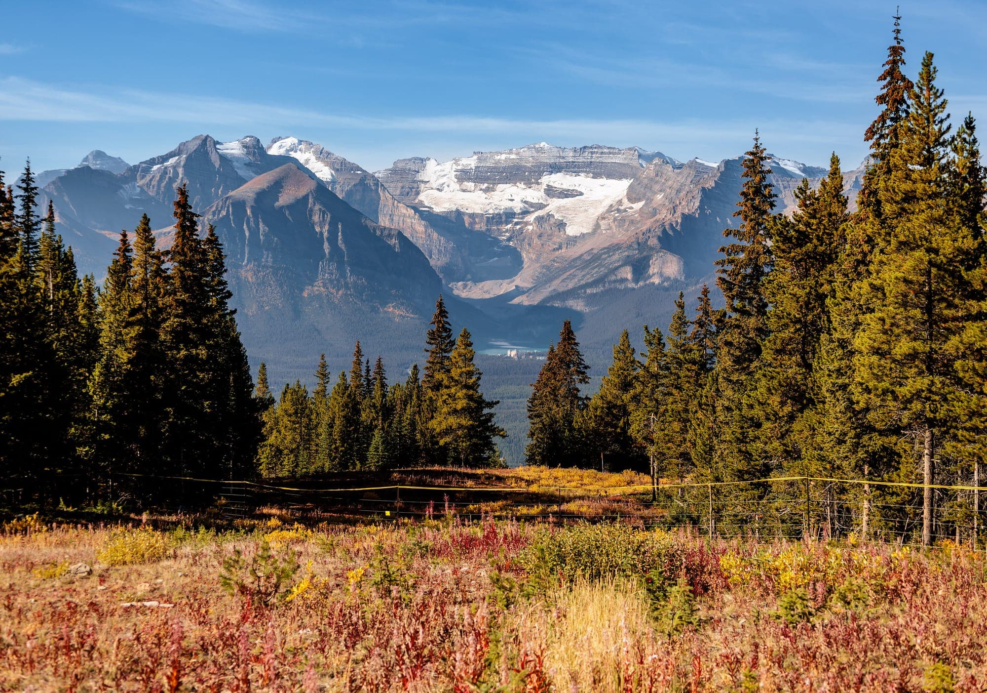 The Bow Valley from above Lake Louise